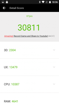 Antutu тест Doogee X7 Pro