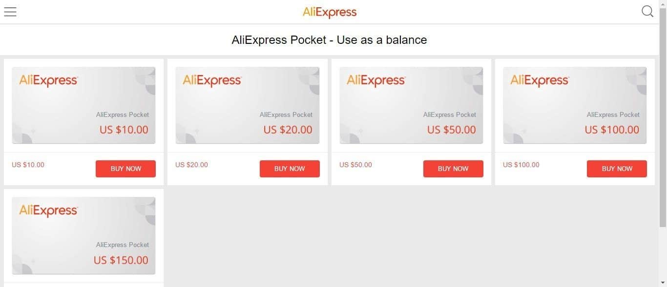 Подарункові сертифікати aliepress