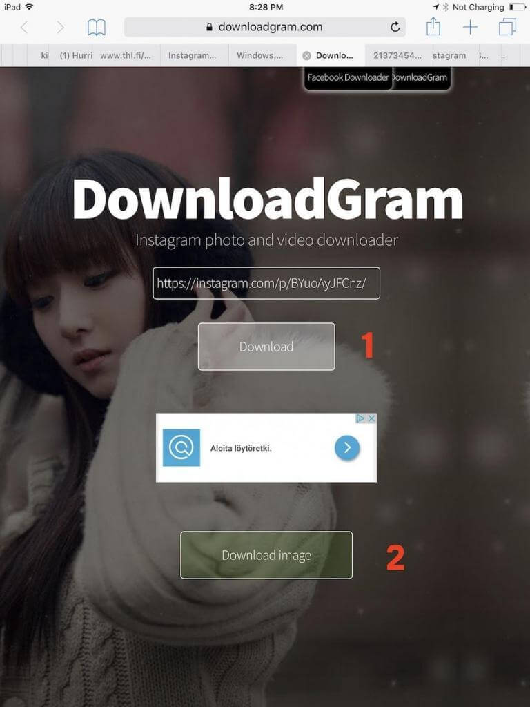 Як зберегти фото або відео з Instagram за допомогою DownloadGram